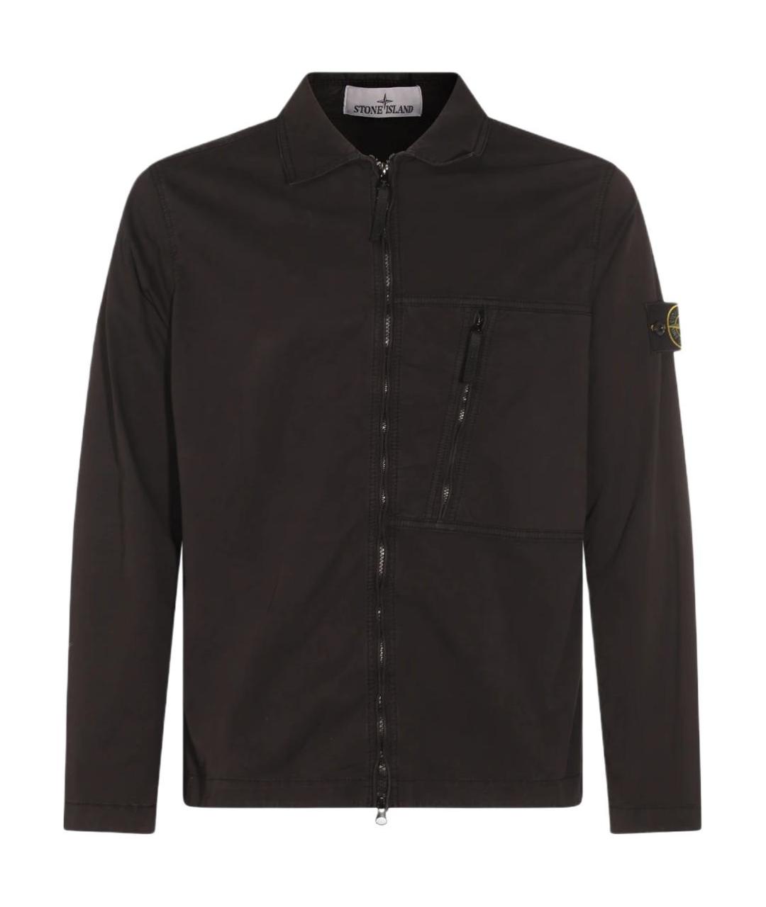 STONE ISLAND Черная хлопковая куртка, фото 1