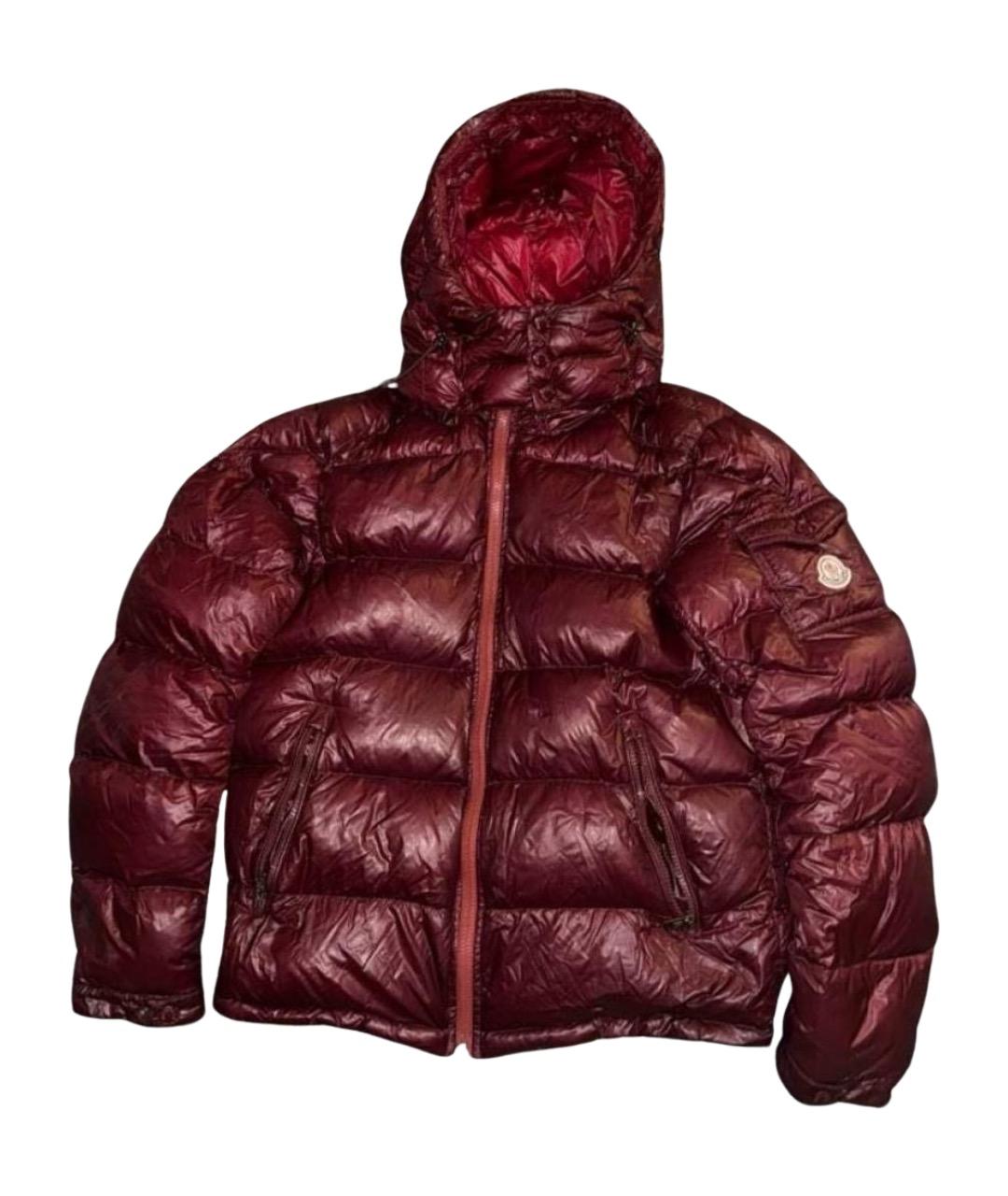 MONCLER Бордовый пуховик, фото 1