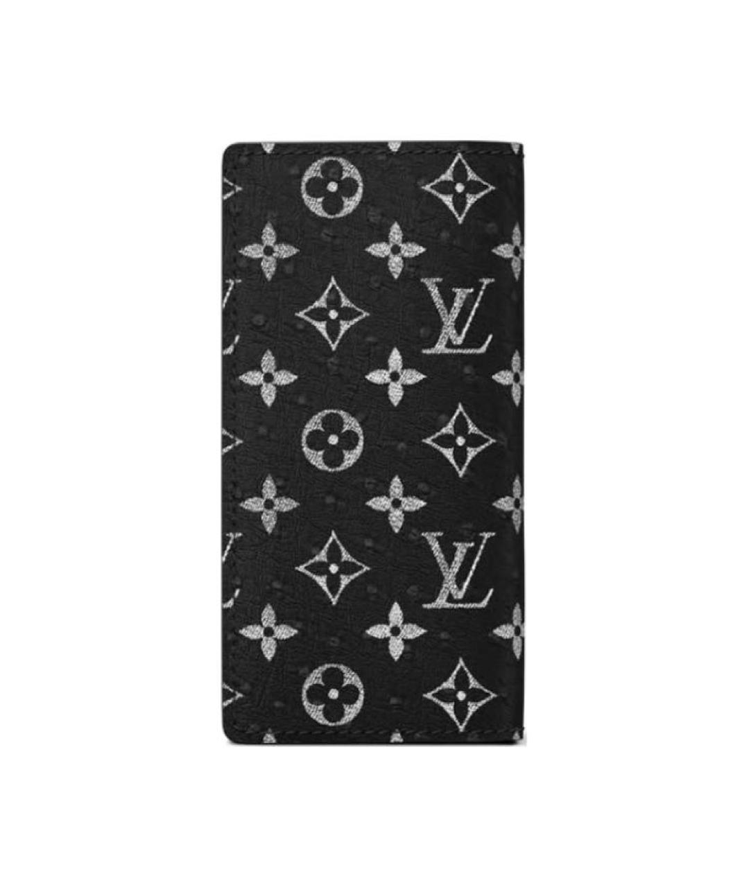 LOUIS VUITTON Черный кожаный кардхолдер, фото 5