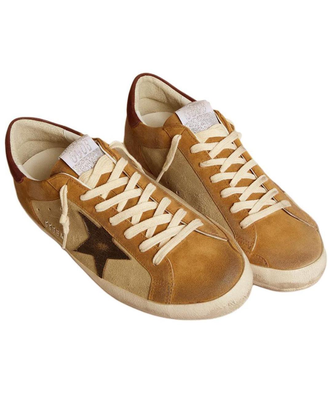 GOLDEN GOOSE DELUXE BRAND Коричневые низкие кроссовки / кеды, фото 2