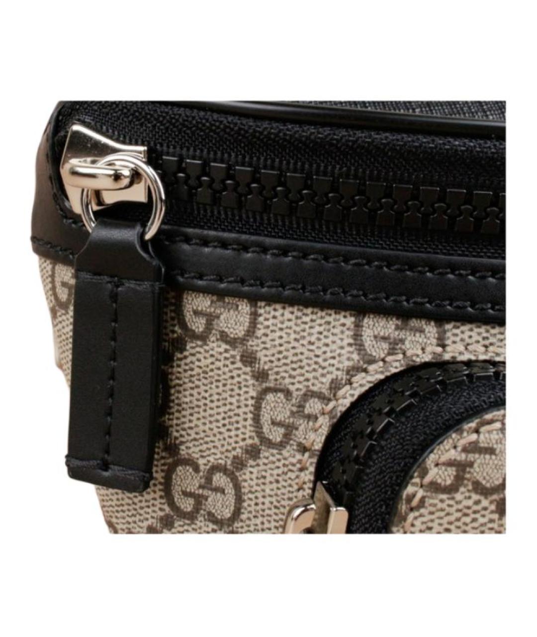 GUCCI Черная кожаная поясная сумка, фото 6