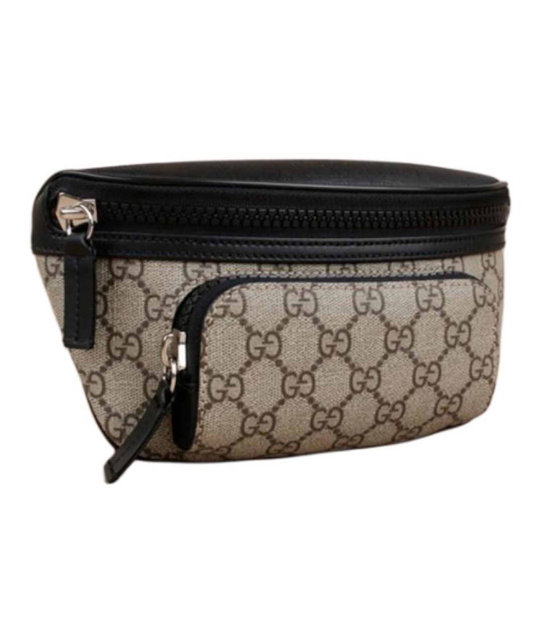 GUCCI Черная кожаная поясная сумка, фото 2