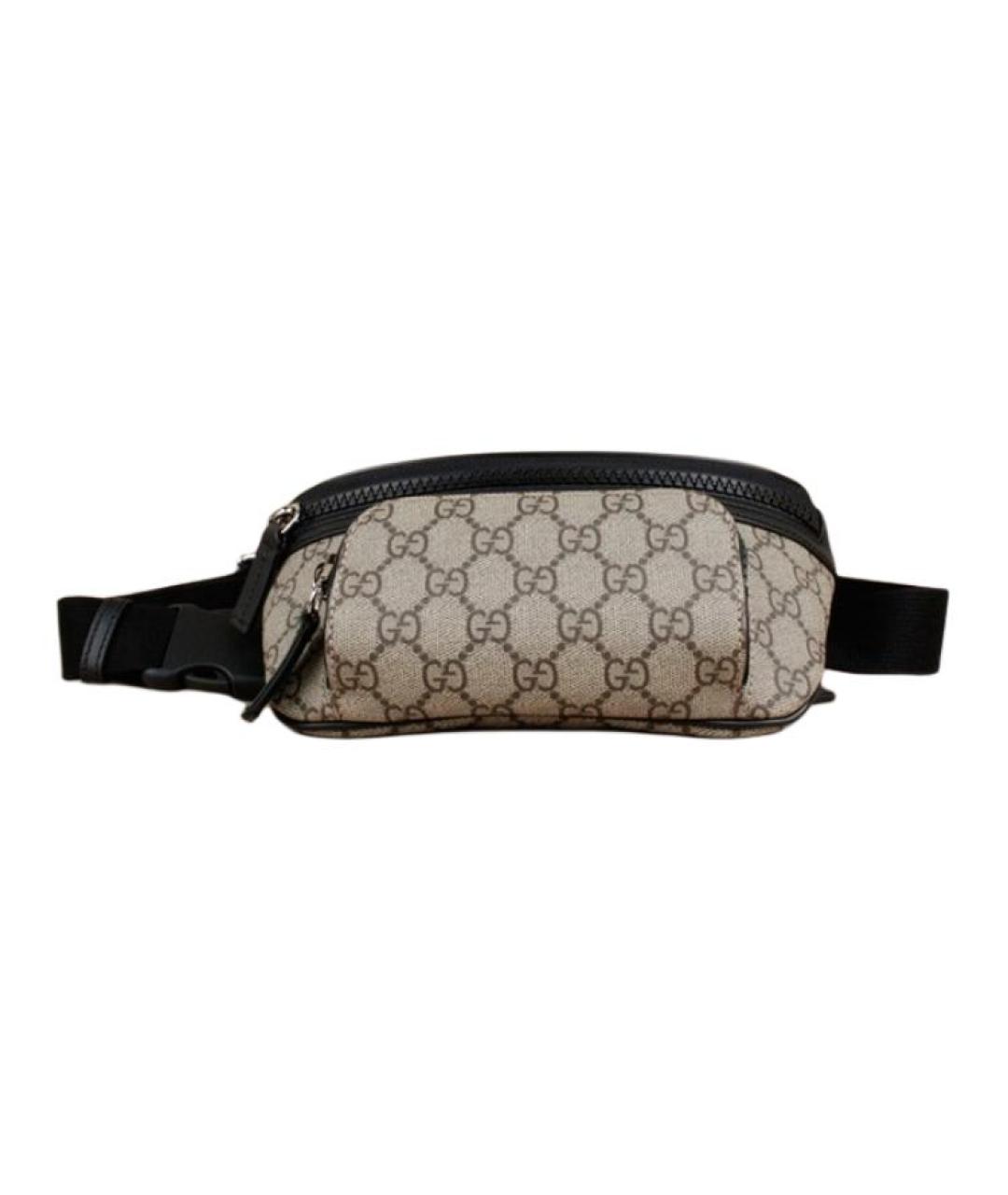 GUCCI Черная кожаная поясная сумка, фото 4