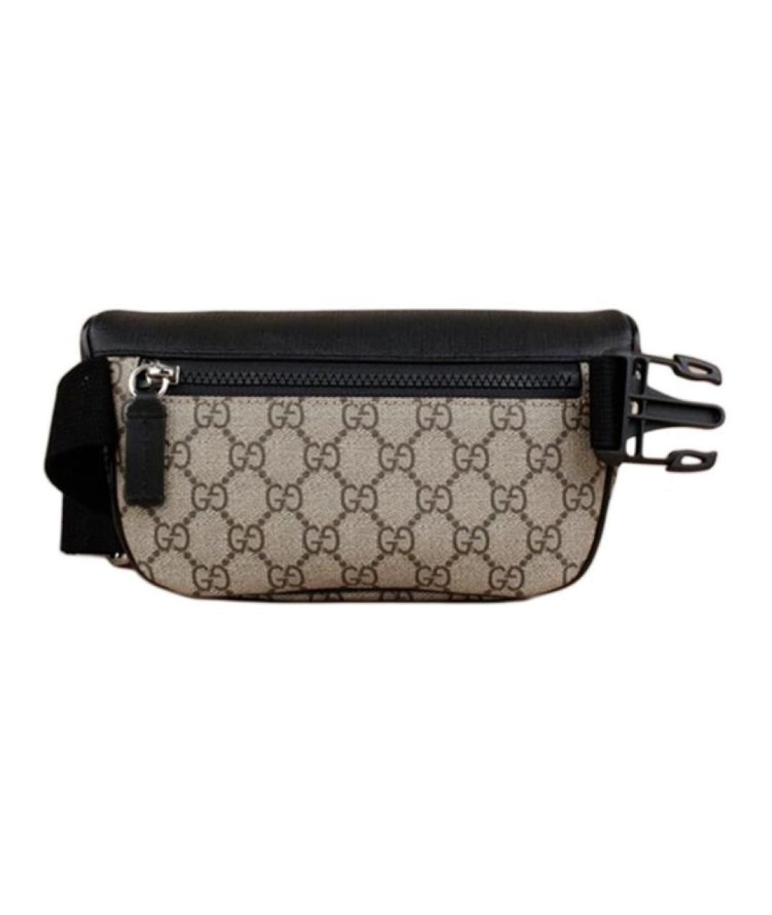 GUCCI Черная кожаная поясная сумка, фото 3
