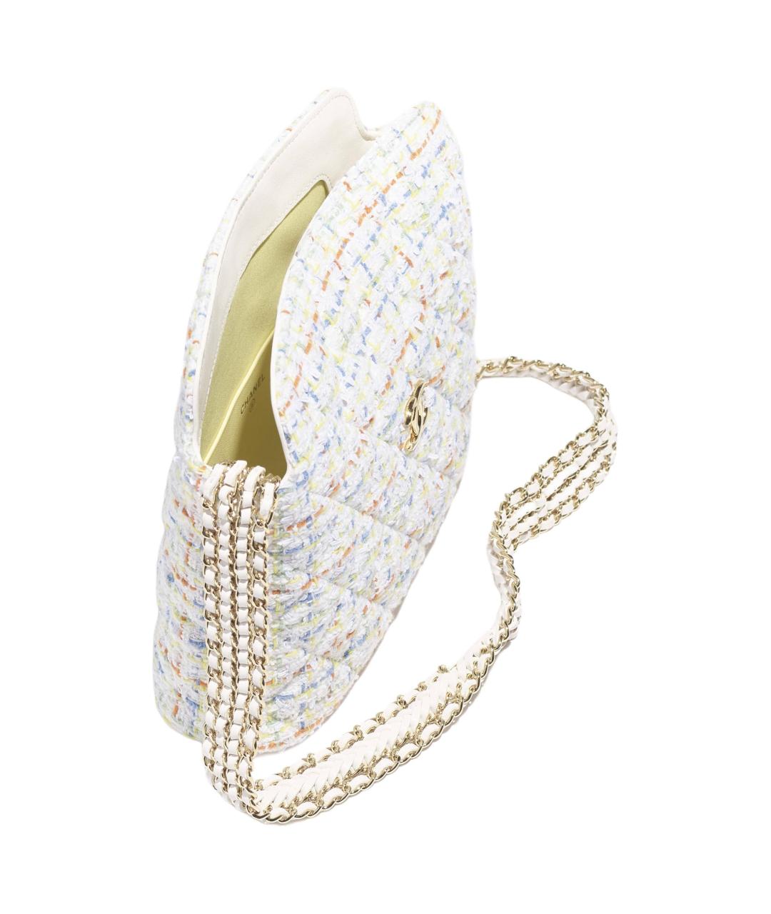 CHANEL Белая тканевая сумка через плечо, фото 3