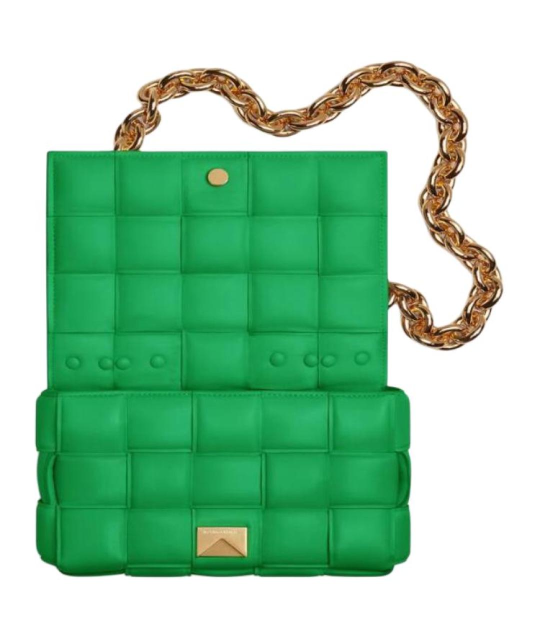 BOTTEGA VENETA Зеленая кожаная сумка через плечо, фото 4