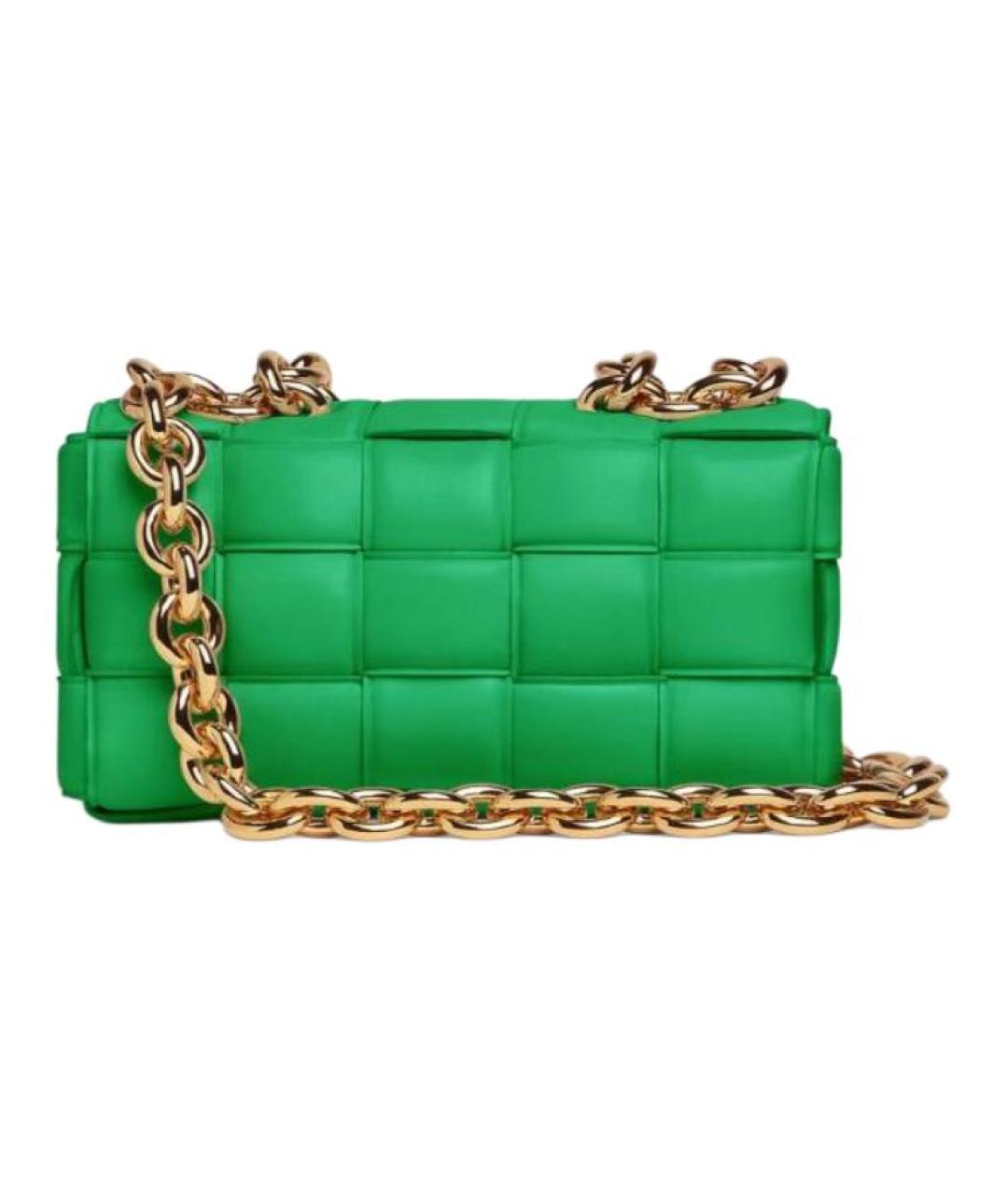 BOTTEGA VENETA Зеленая кожаная сумка через плечо, фото 3