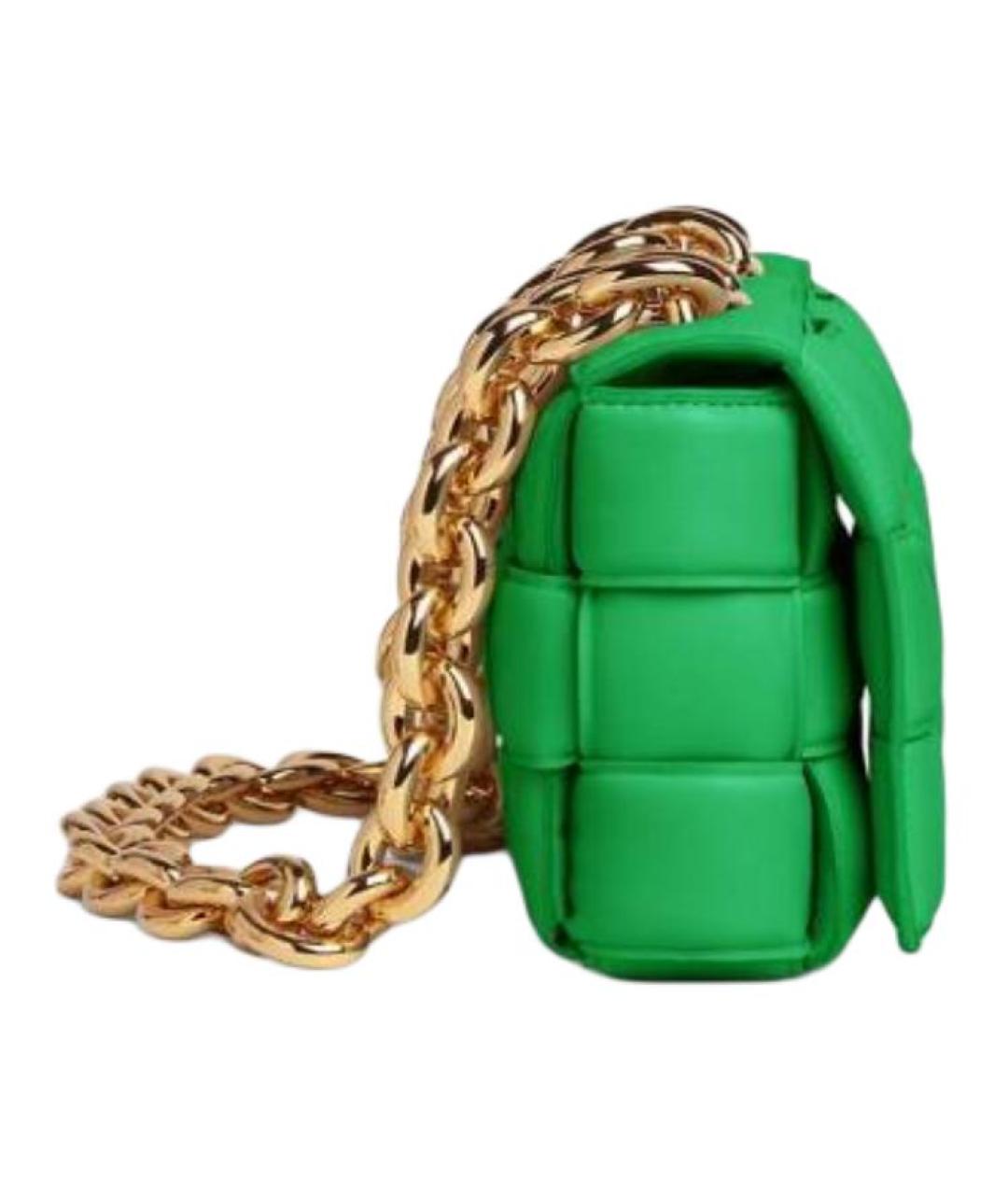 BOTTEGA VENETA Зеленая кожаная сумка через плечо, фото 2