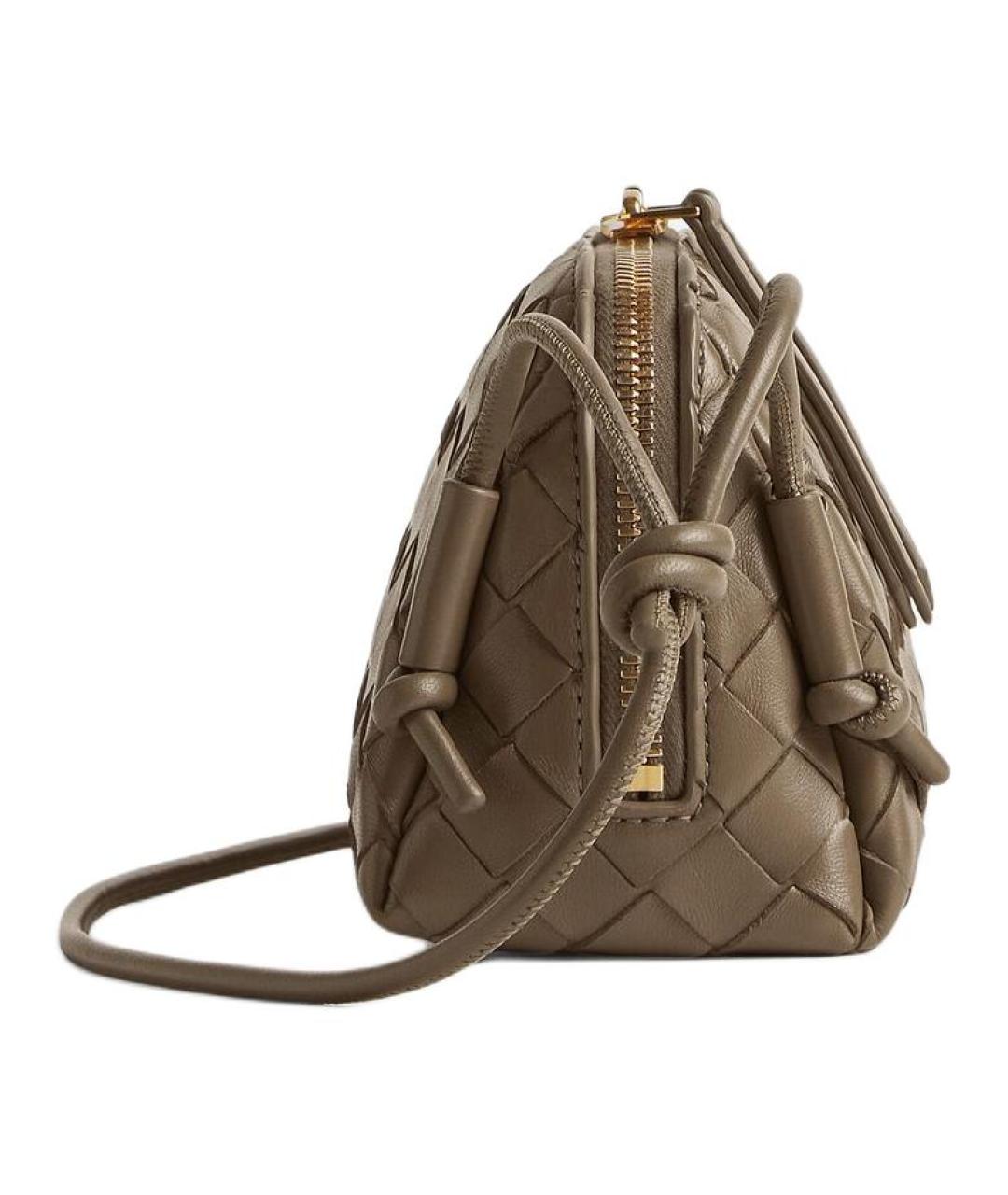 BOTTEGA VENETA Коричневая кожаная сумка через плечо, фото 3