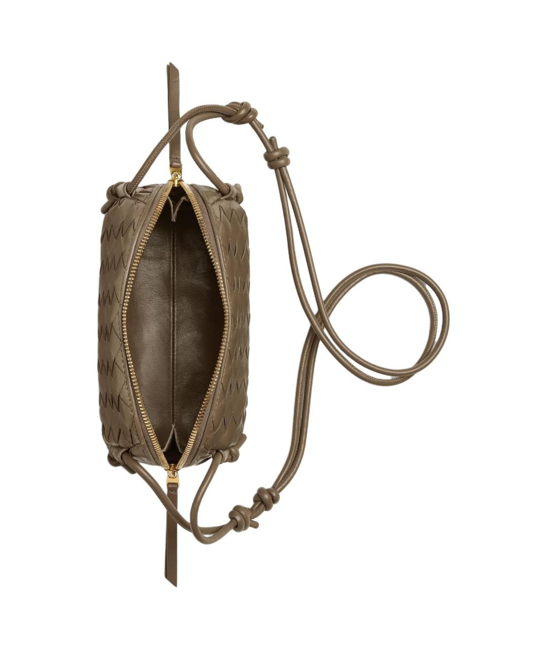 BOTTEGA VENETA Коричневая кожаная сумка через плечо, фото 2