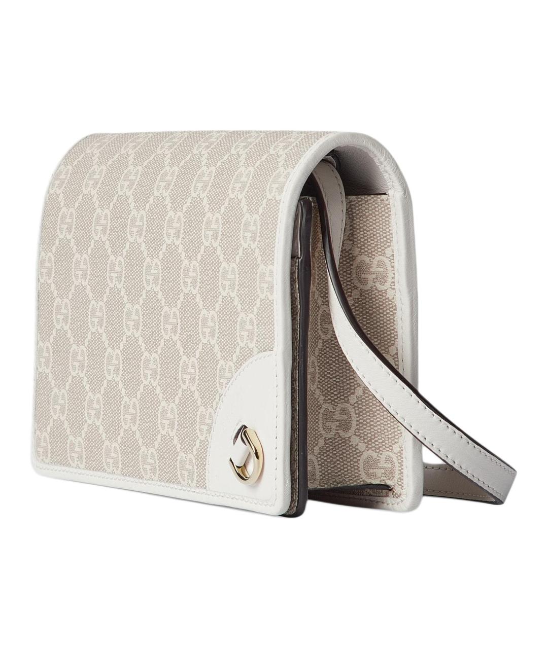 GUCCI Белая кожаная сумка через плечо, фото 2