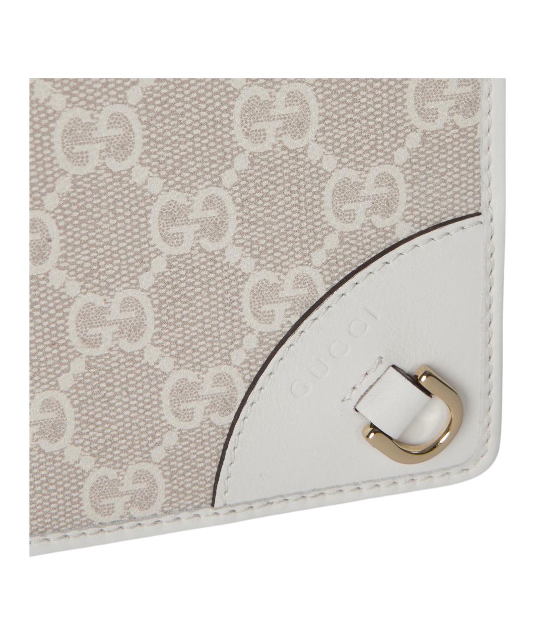 GUCCI Белая кожаная сумка через плечо, фото 6