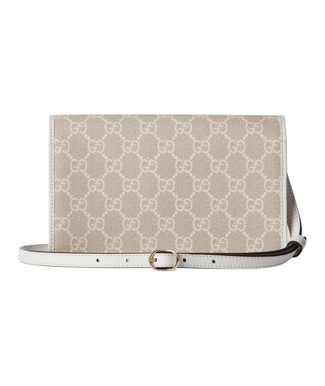 GUCCI Белая кожаная сумка через плечо, фото 4