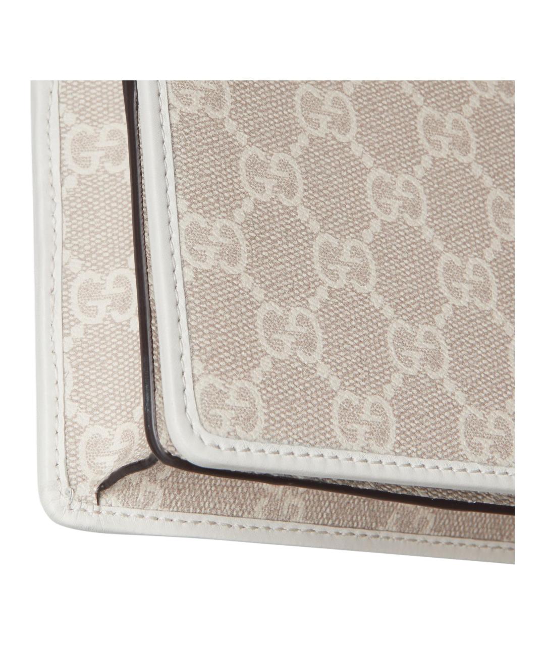 GUCCI Белая кожаная сумка через плечо, фото 7