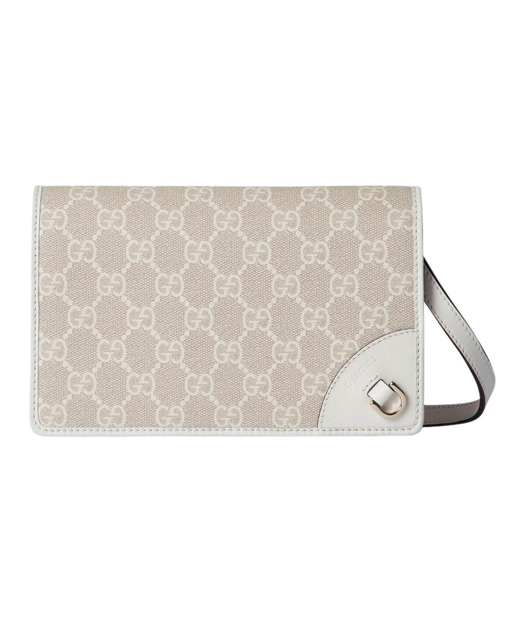 GUCCI Белая кожаная сумка через плечо, фото 1