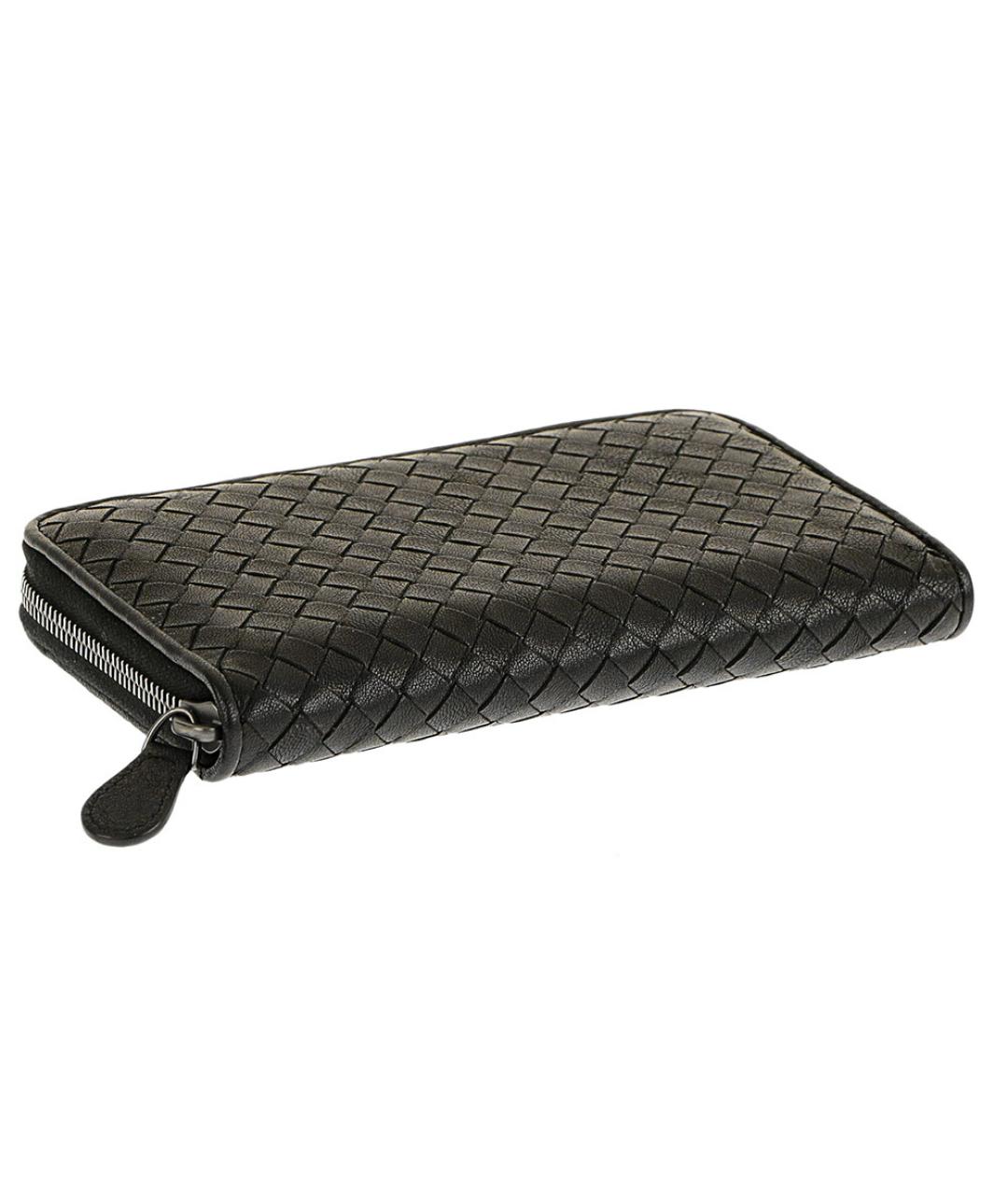 BOTTEGA VENETA Черный кожаный кошелек, фото 3