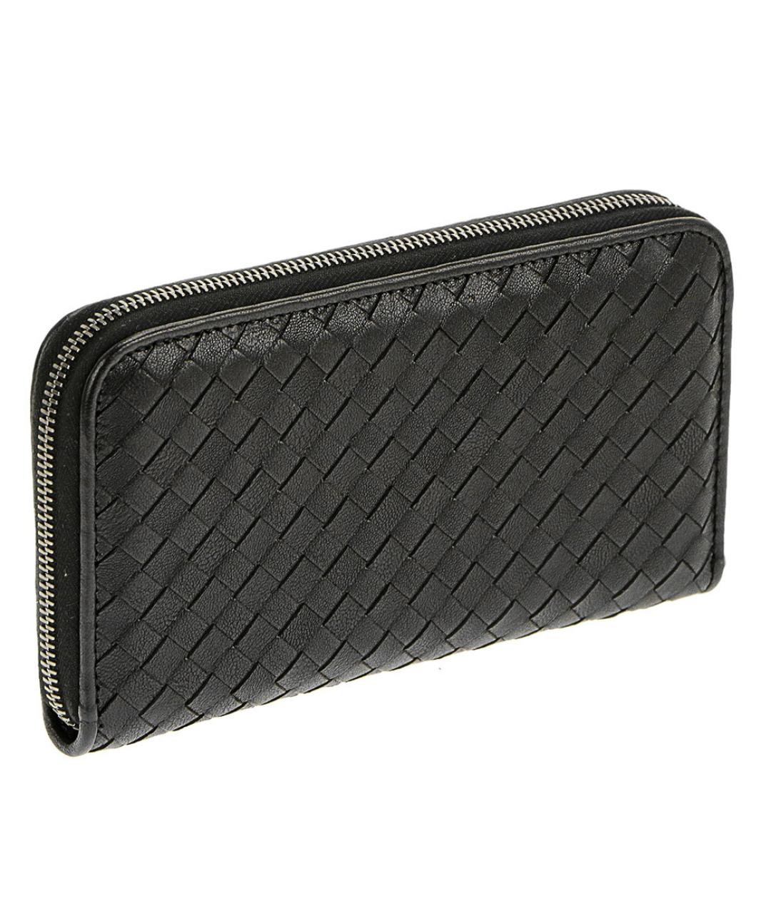 BOTTEGA VENETA Черный кожаный кошелек, фото 2