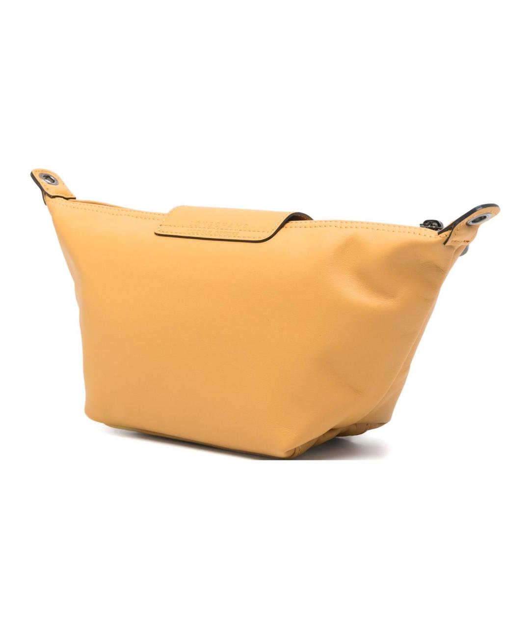 LONGCHAMP Желтая кожаная сумка через плечо, фото 2