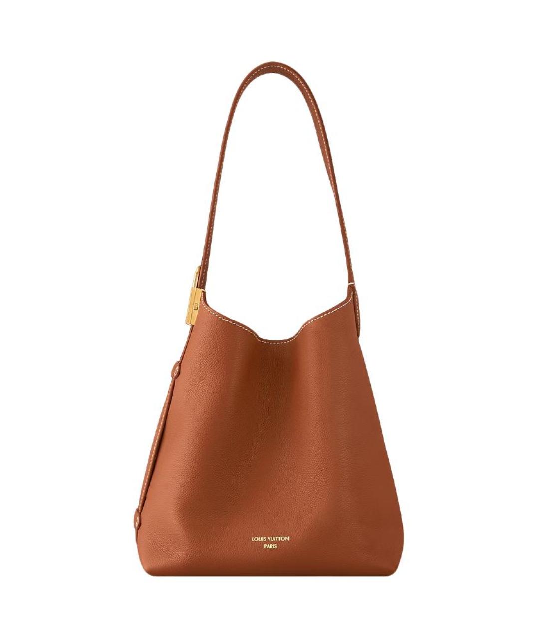 LOUIS VUITTON Коричневая кожаная сумка через плечо, фото 1