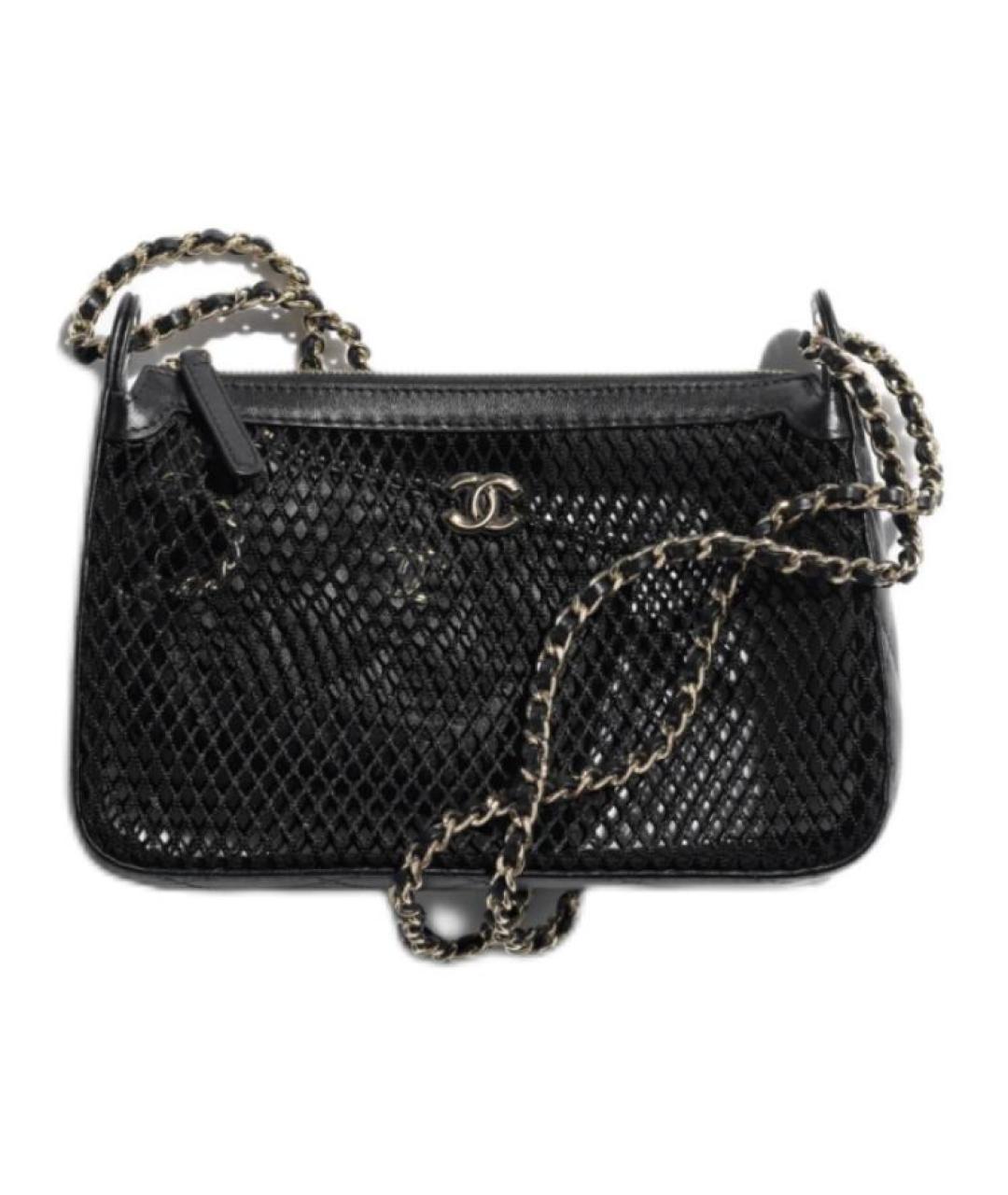 CHANEL Черная пелетеная сумка через плечо, фото 5