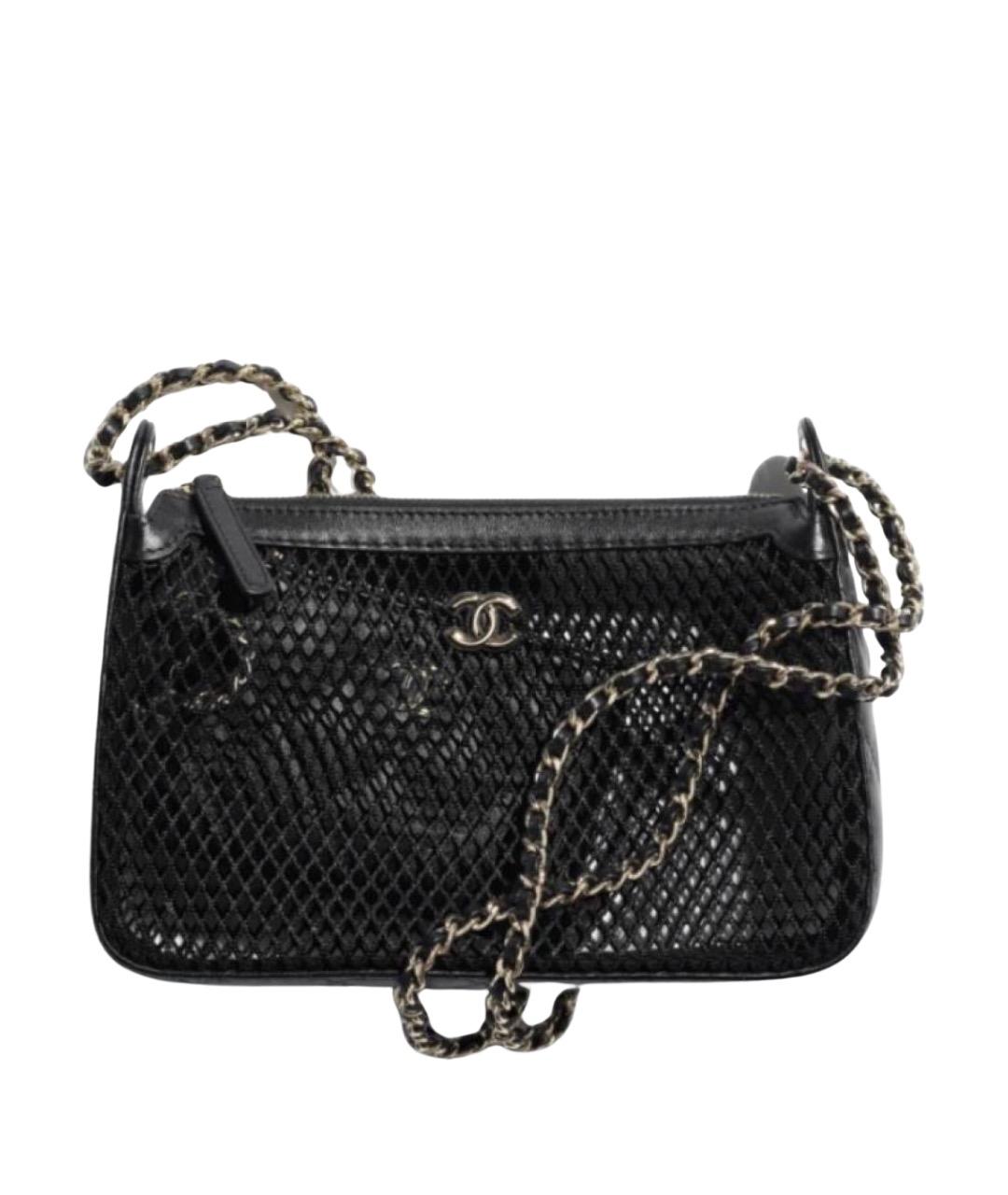 CHANEL Черная пелетеная сумка через плечо, фото 1