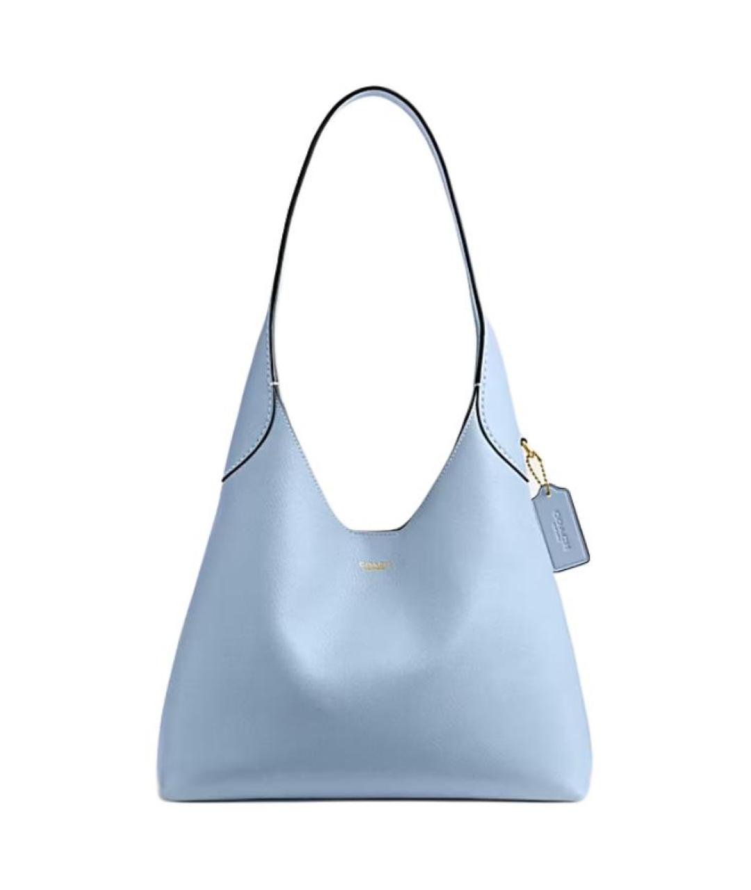 COACH Голубая кожаная сумка через плечо, фото 1