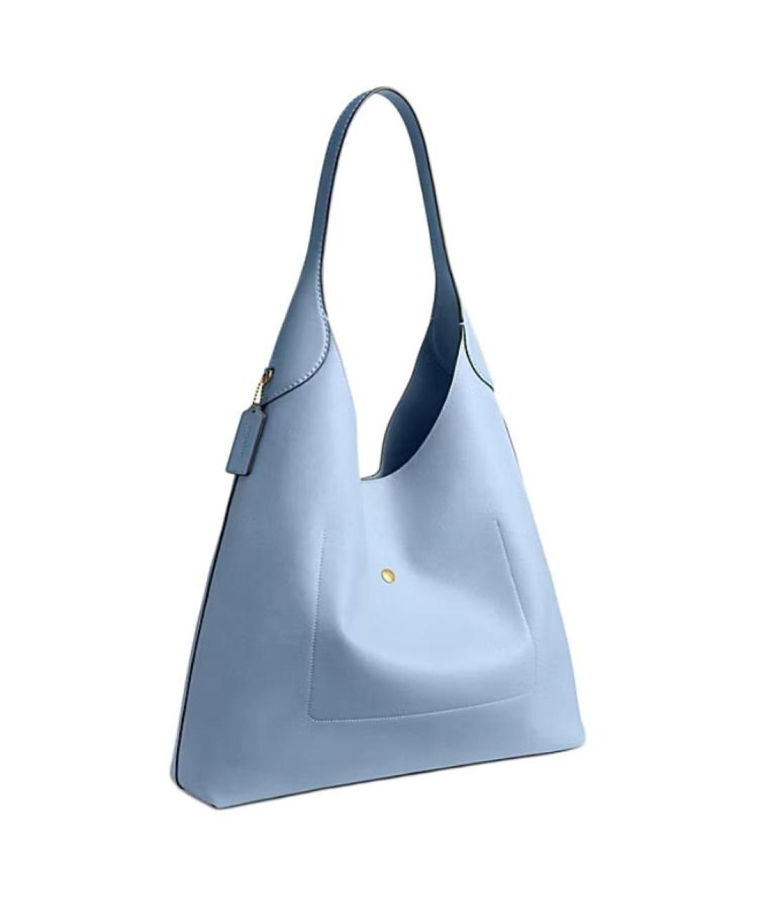 COACH Голубая кожаная сумка через плечо, фото 2