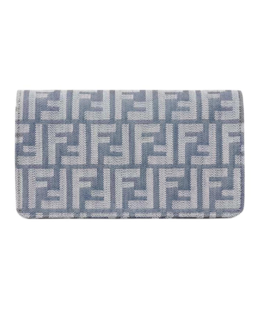 FENDI Синяя хлопковая сумка через плечо, фото 3