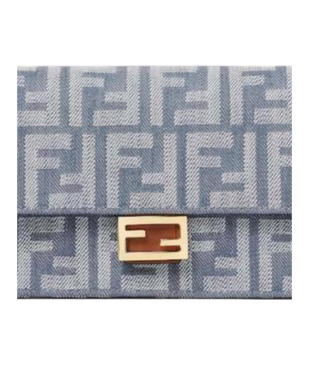 FENDI Синяя хлопковая сумка через плечо, фото 5