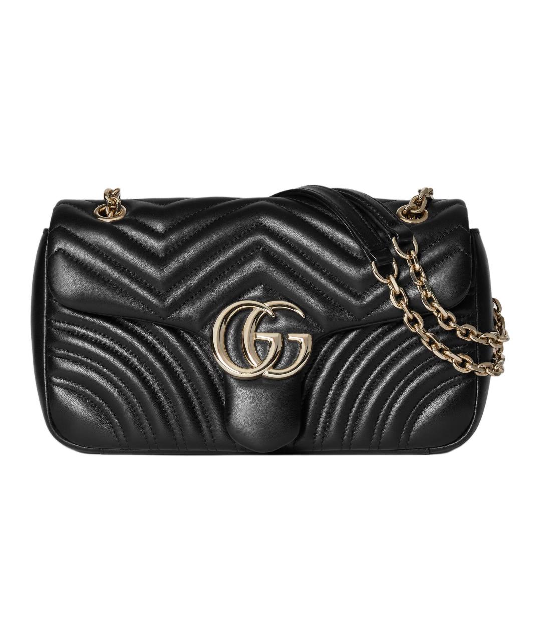 GUCCI Черная кожаная сумка через плечо, фото 1