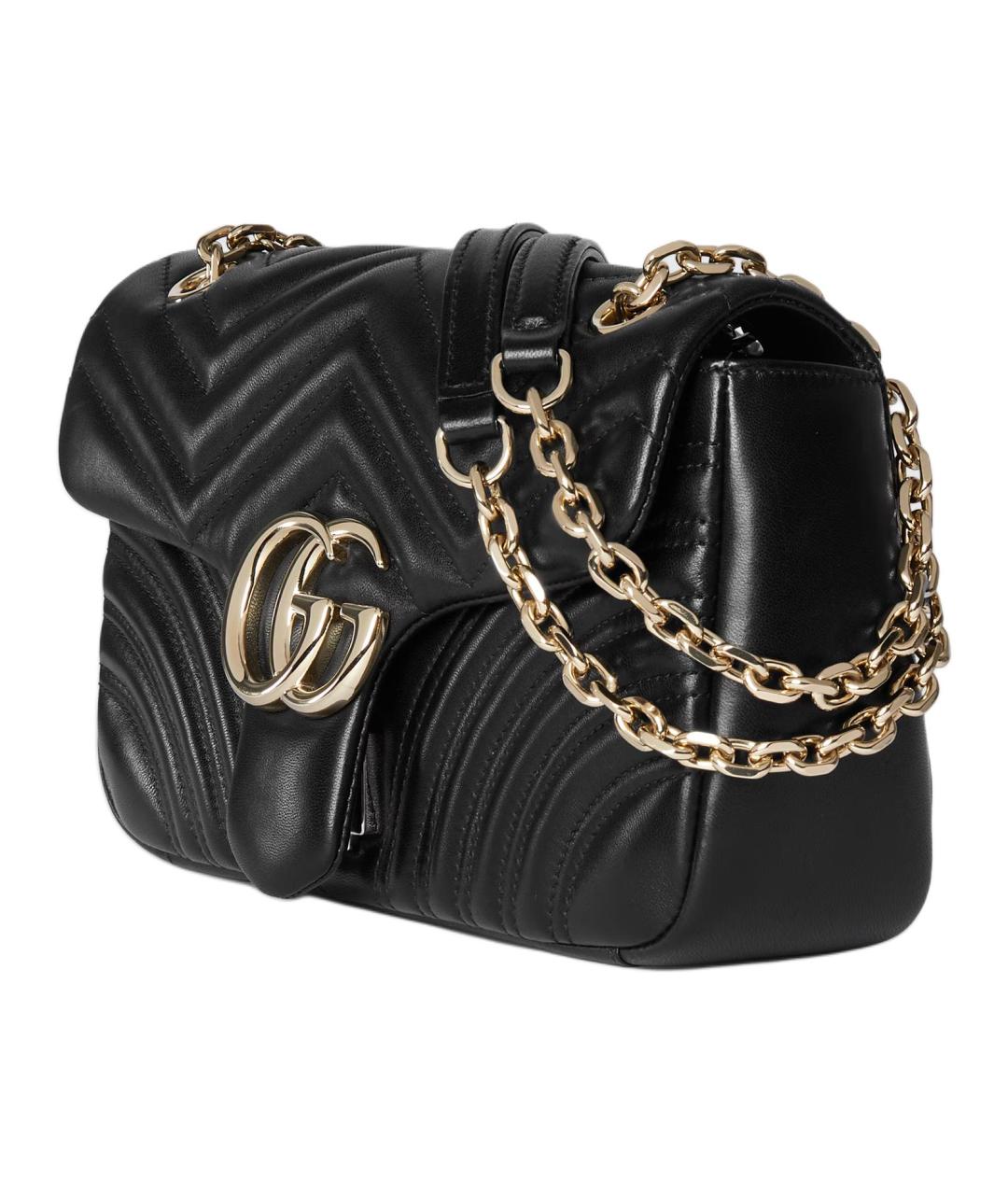 GUCCI Черная кожаная сумка через плечо, фото 2