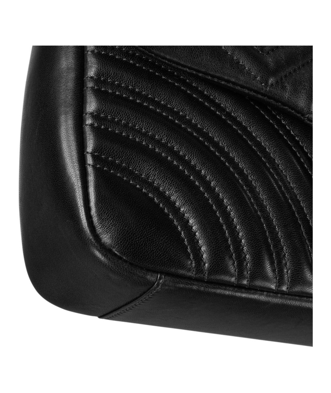 GUCCI Черная кожаная сумка через плечо, фото 6