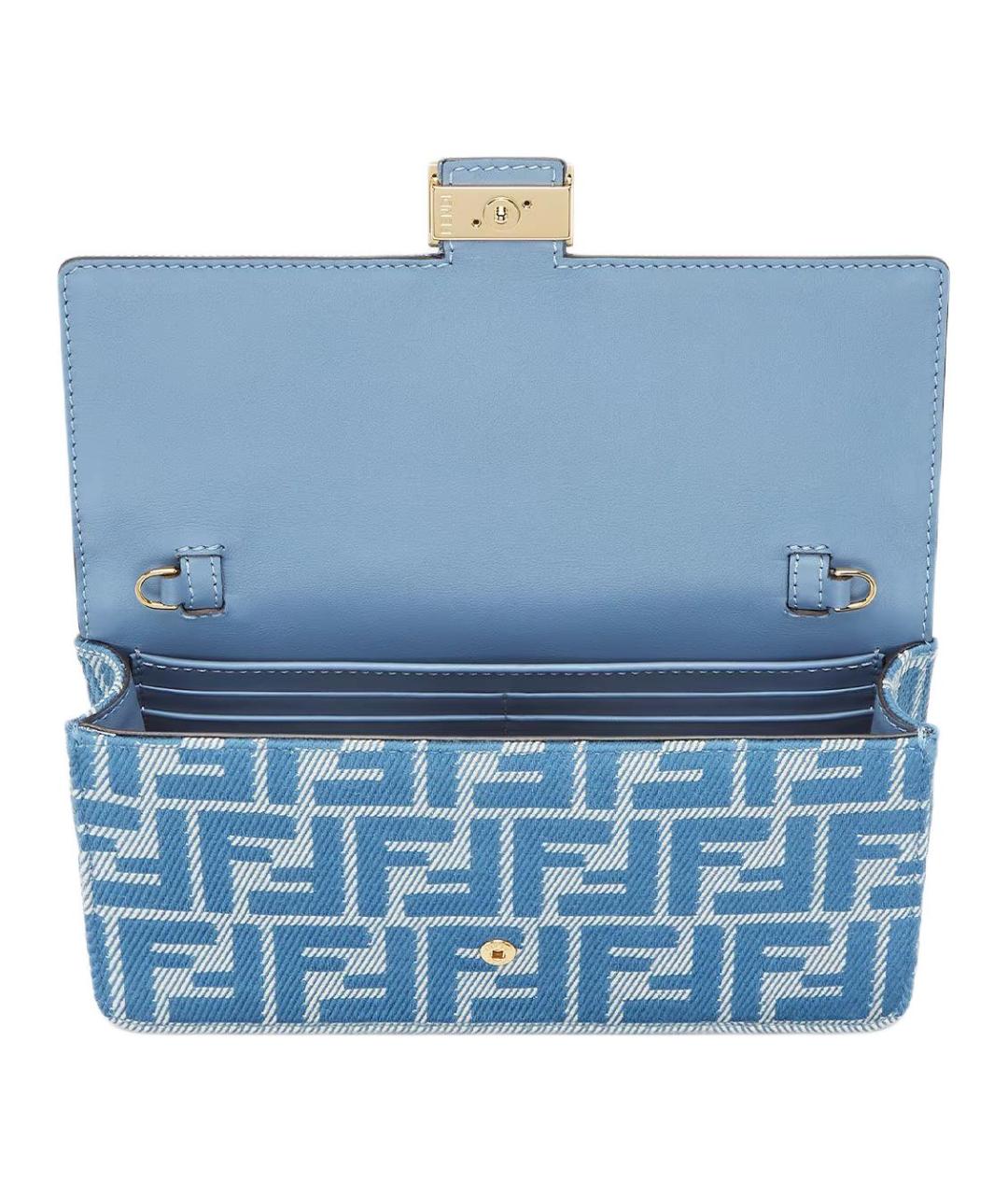 FENDI Синяя хлопковая сумка через плечо, фото 4