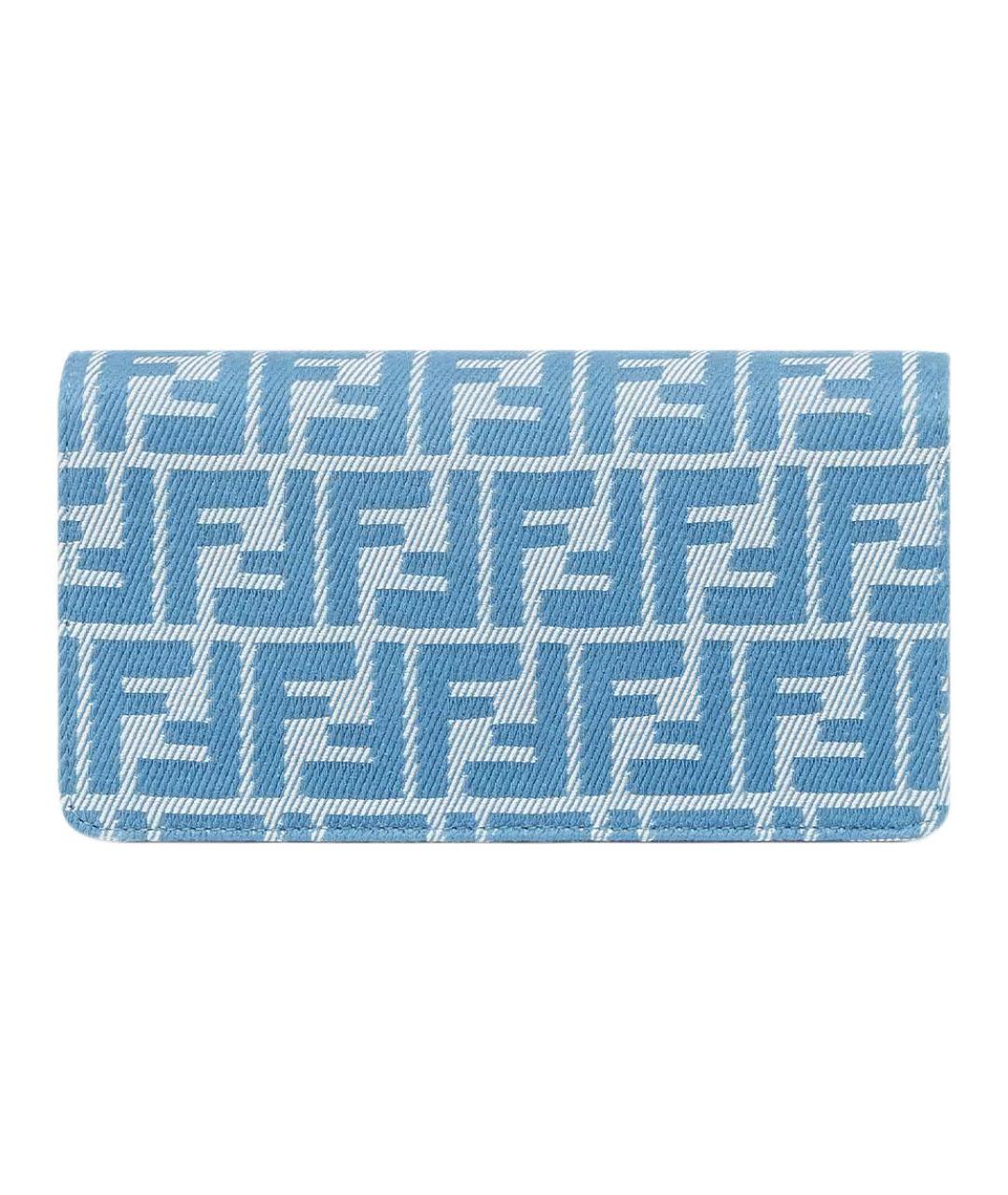 FENDI Синяя хлопковая сумка через плечо, фото 3