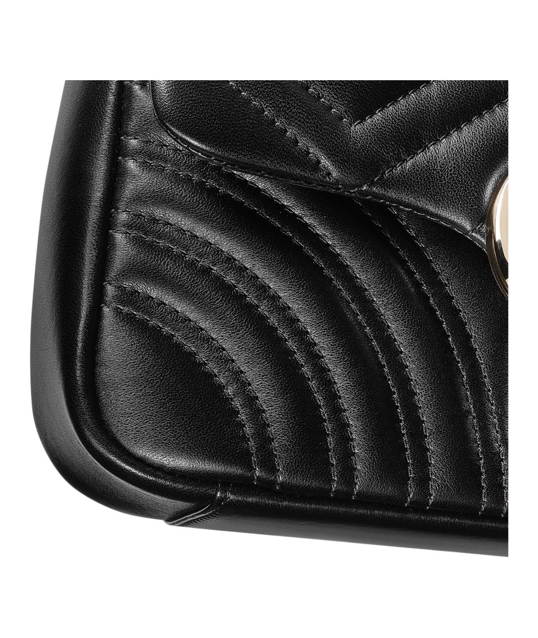 GUCCI Черная кожаная сумка через плечо, фото 6