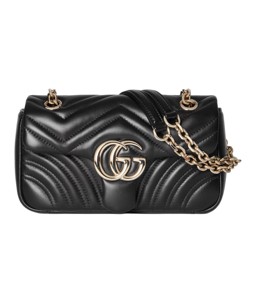 GUCCI Черная кожаная сумка через плечо, фото 1