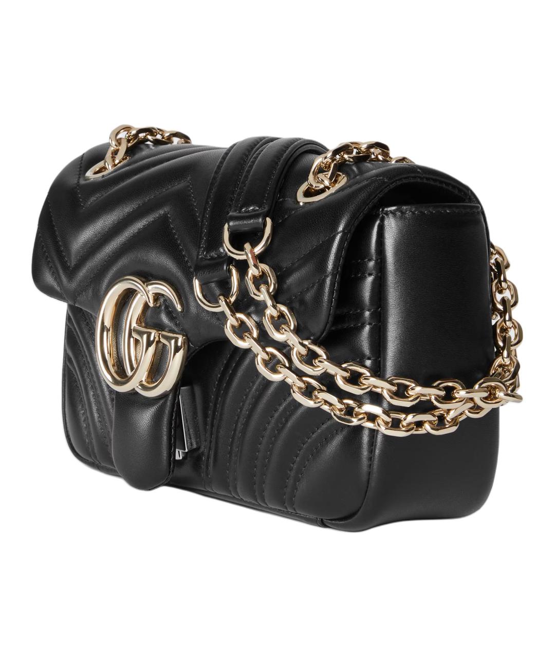 GUCCI Черная кожаная сумка через плечо, фото 2