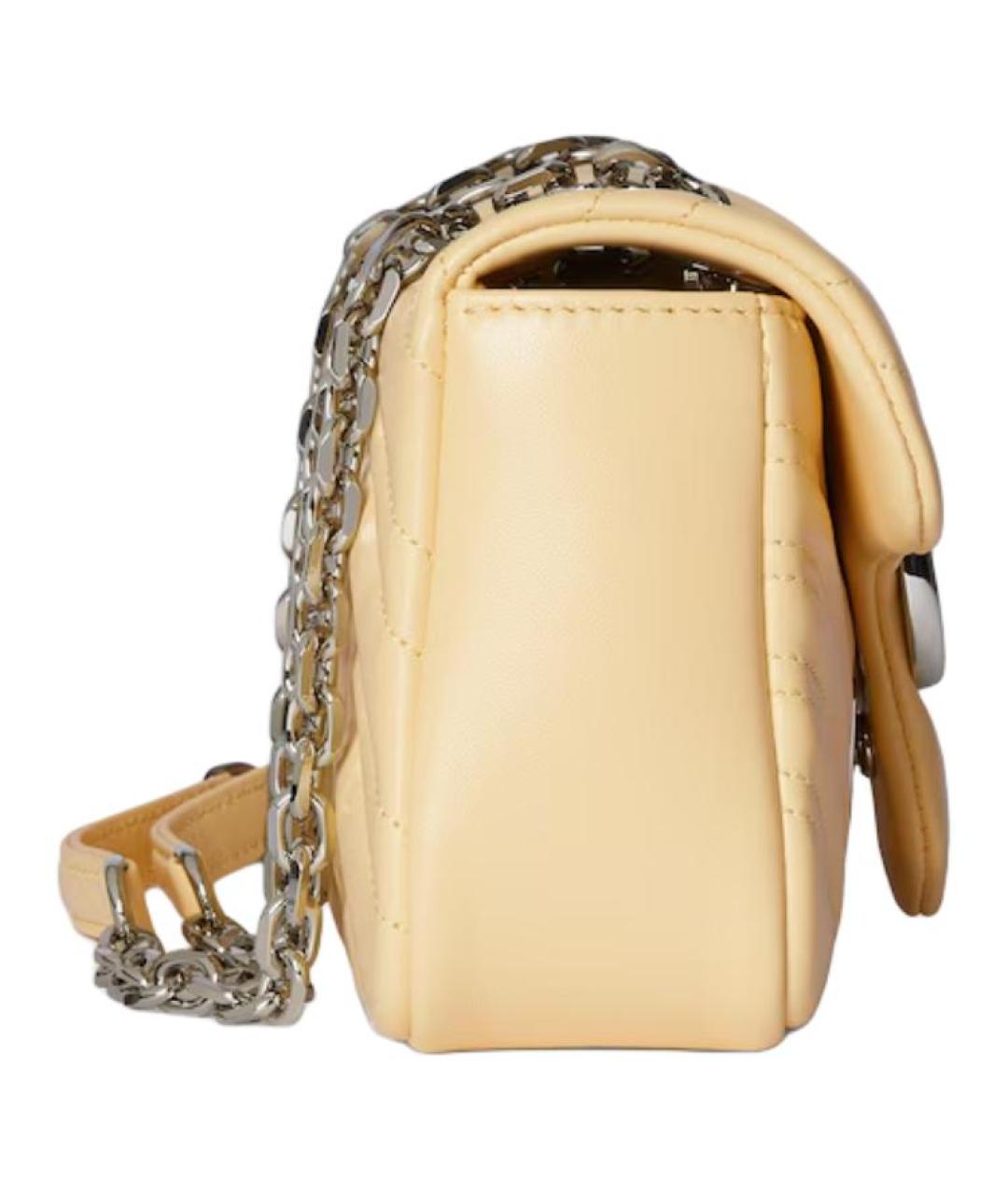 GUCCI Желтая кожаная сумка через плечо, фото 2