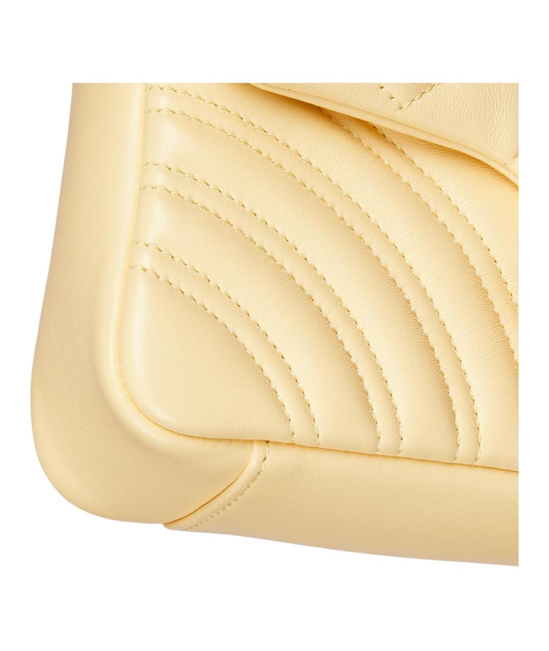 GUCCI Желтая кожаная сумка через плечо, фото 6