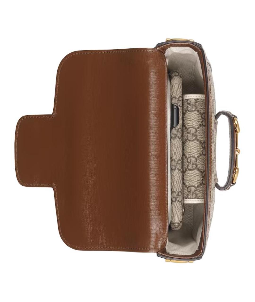 GUCCI Коричневая хлопковая сумка через плечо, фото 6