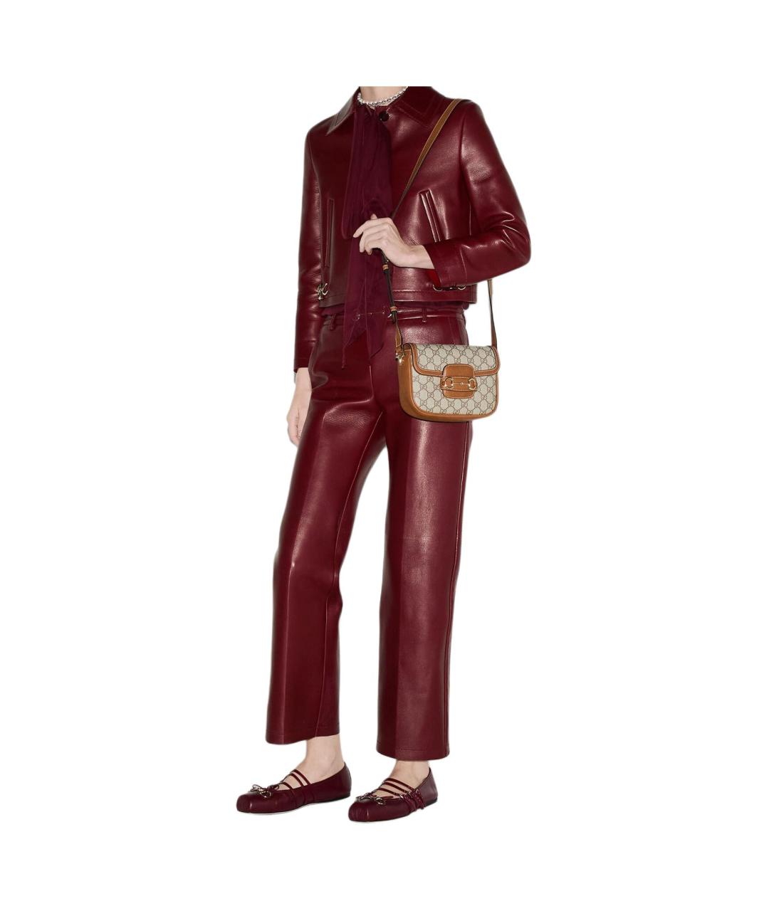 GUCCI Коричневая хлопковая сумка через плечо, фото 7