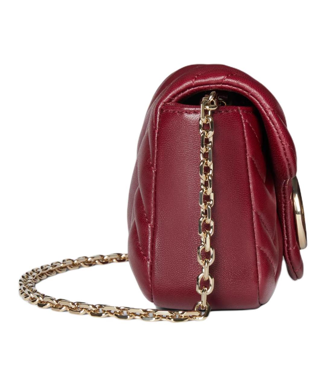 GUCCI Бордовая кожаная сумка через плечо, фото 3