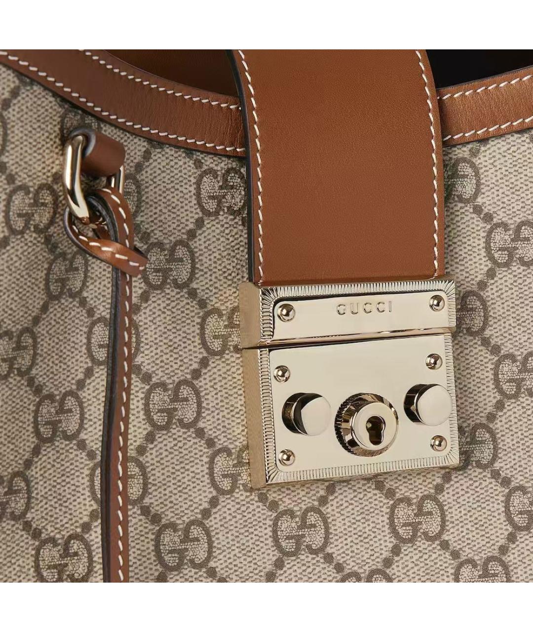 GUCCI Коричневая хлопковая сумка через плечо, фото 6