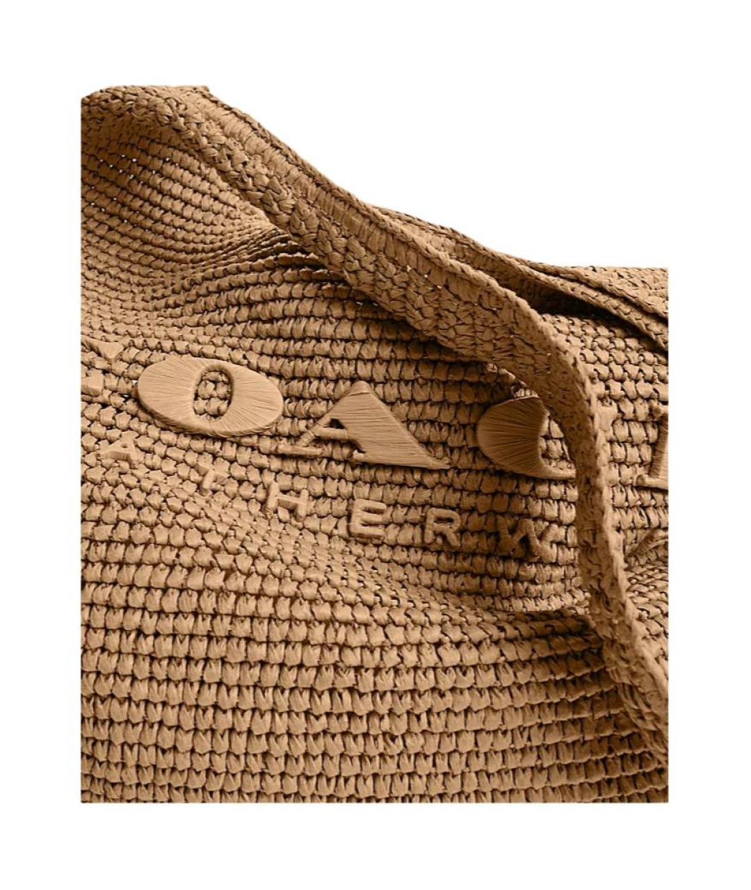 COACH Бежевая пелетеная сумка через плечо, фото 5