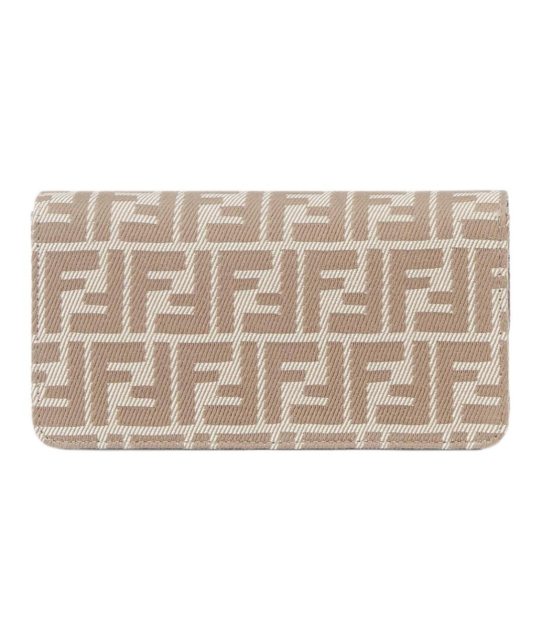 FENDI Бежевая хлопковая сумка через плечо, фото 3