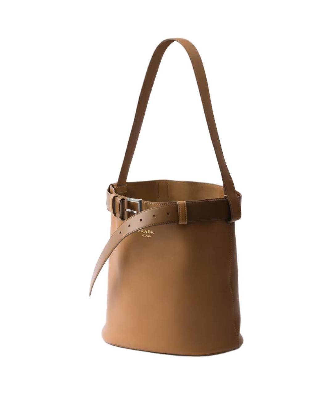 PRADA Коричневая кожаная сумка через плечо, фото 2