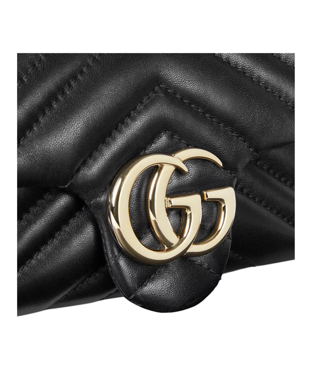 GUCCI Черная кожаная сумка через плечо, фото 6