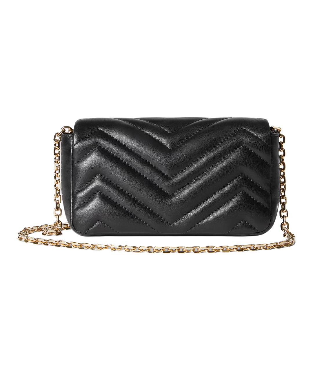 GUCCI Черная кожаная сумка через плечо, фото 4