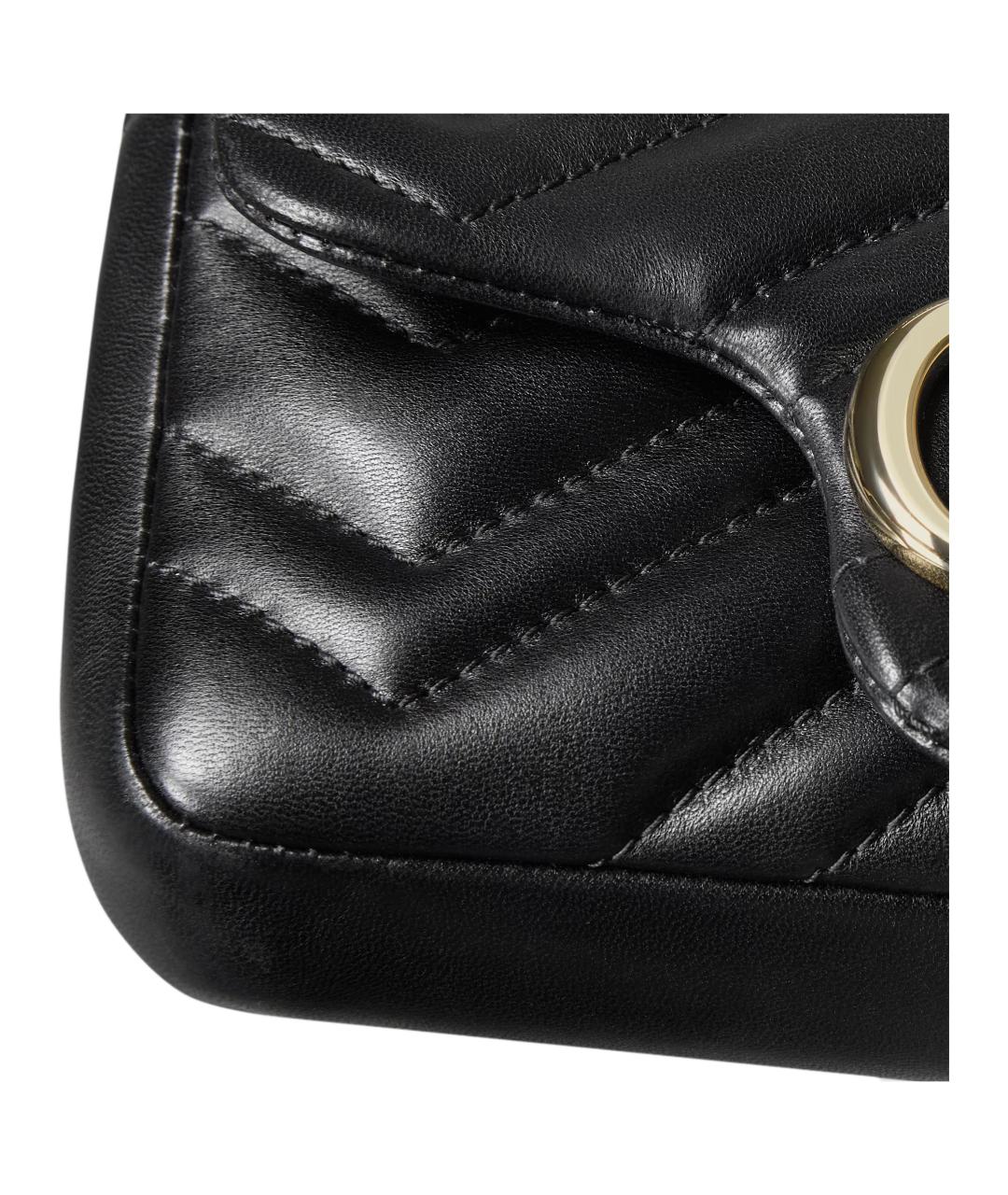 GUCCI Черная кожаная сумка через плечо, фото 7