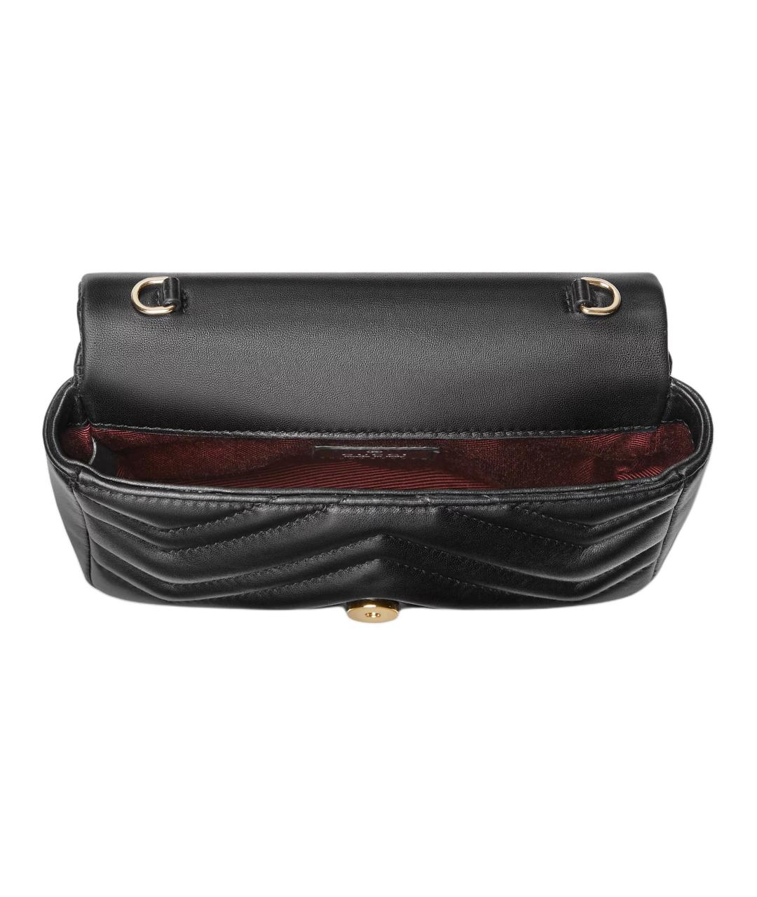 GUCCI Черная кожаная сумка через плечо, фото 5